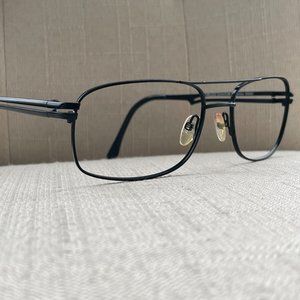 Kirkland Signature Men Eyeglasses Frame Black Tone Metal Glasses made in Italy